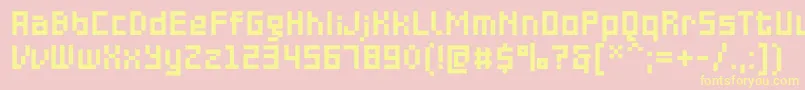 PfonlinethreeproDouble Font – Yellow Fonts on Pink Background