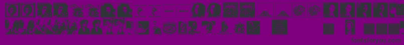 BobsCompliment Font – Black Fonts on Purple Background