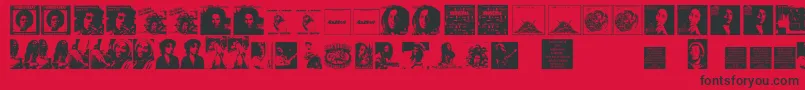 BobsCompliment Font – Black Fonts on Red Background