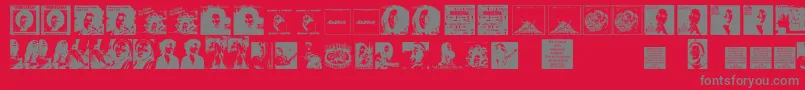 BobsCompliment Font – Gray Fonts on Red Background