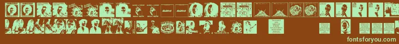 BobsCompliment Font – Green Fonts on Brown Background