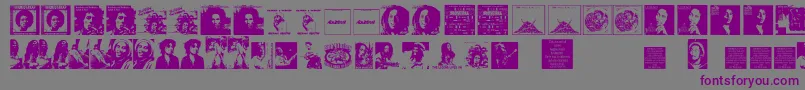 BobsCompliment Font – Purple Fonts on Gray Background