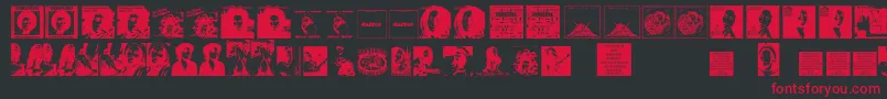 BobsCompliment Font – Red Fonts on Black Background