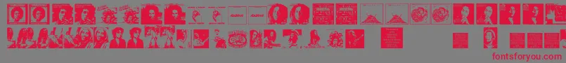fuente BobsCompliment – Fuentes Rojas Sobre Fondo Gris