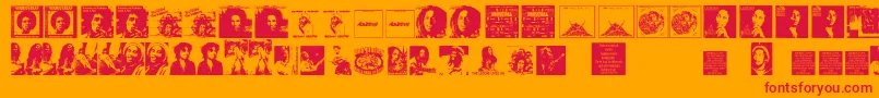 BobsCompliment Font – Red Fonts on Orange Background
