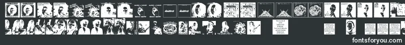 BobsCompliment-fontti – valkoiset fontit mustalla taustalla