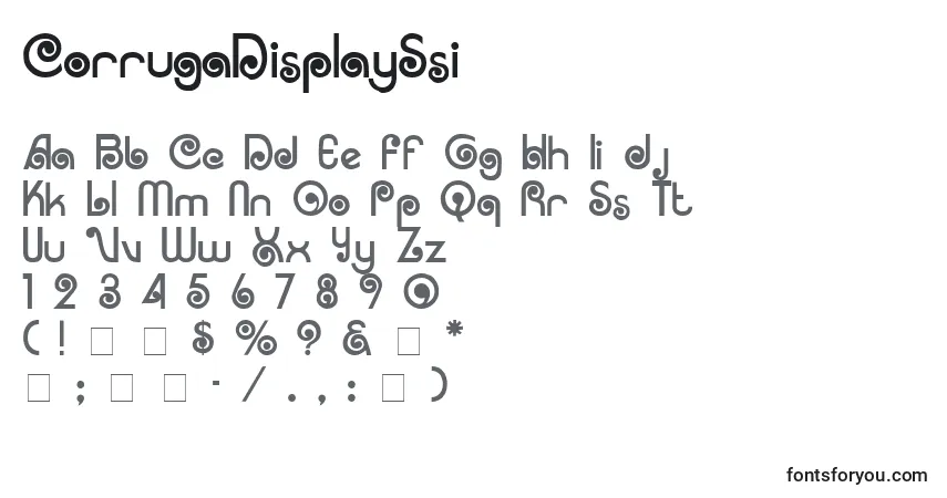 Шрифт CorrugaDisplaySsi – алфавит, цифры, специальные символы