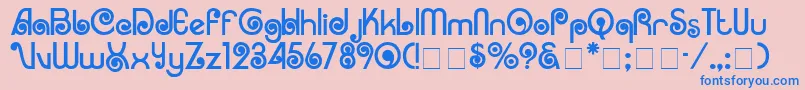 CorrugaDisplaySsi Font – Blue Fonts on Pink Background