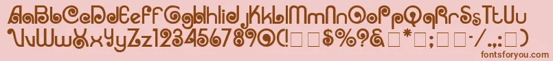 CorrugaDisplaySsi Font – Brown Fonts on Pink Background