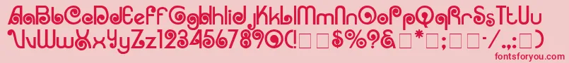 CorrugaDisplaySsi Font – Red Fonts on Pink Background