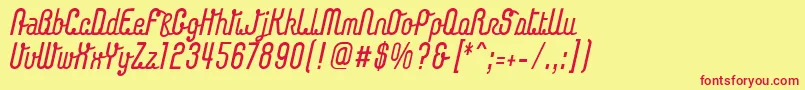 ChaingothicLight Font – Red Fonts on Yellow Background