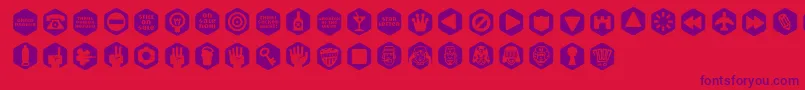 Scrotnighexestwo Font – Purple Fonts on Red Background