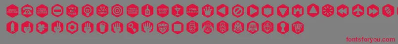 Scrotnighexestwo Font – Red Fonts on Gray Background