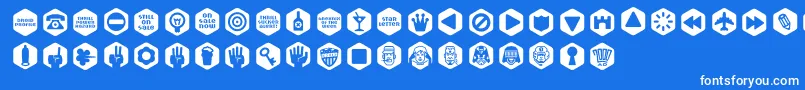 fuente Scrotnighexestwo – Fuentes Blancas Sobre Fondo Azul