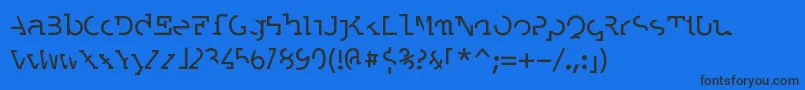 Labrat Font – Black Fonts on Blue Background