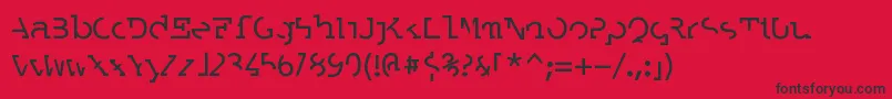 Labrat Font – Black Fonts on Red Background