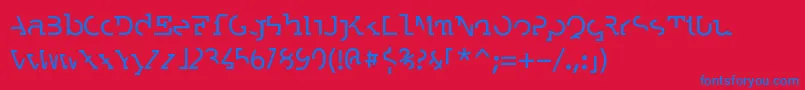 Labrat Font – Blue Fonts on Red Background