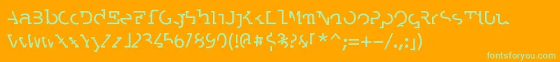 Labrat Font – Green Fonts on Orange Background