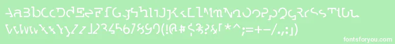 Labrat Font – White Fonts on Green Background