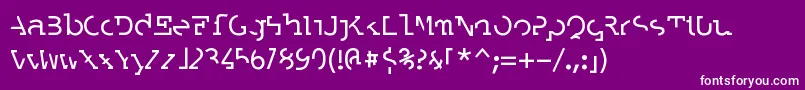 Labrat Font – White Fonts on Purple Background