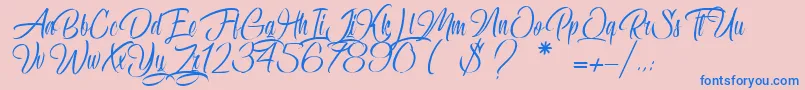 ConfidentialDocument Font – Blue Fonts on Pink Background