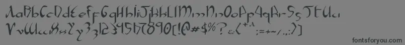 フォントXaphanExpanded – 黒い文字の灰色の背景