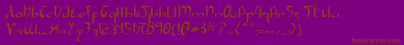 XaphanExpanded Font – Brown Fonts on Purple Background
