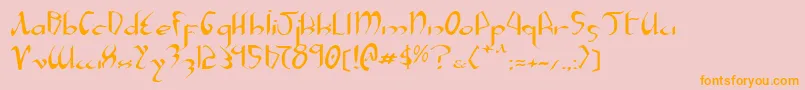 XaphanExpanded Font – Orange Fonts on Pink Background