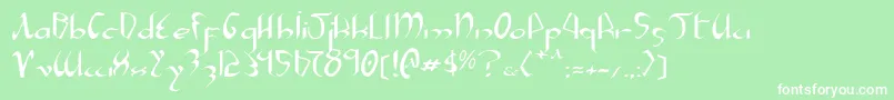 XaphanExpanded Font – White Fonts on Green Background