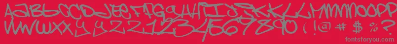 ChaoskidsBrooklynKid Font – Gray Fonts on Red Background