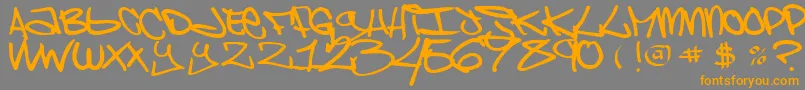 ChaoskidsBrooklynKid Font – Orange Fonts on Gray Background