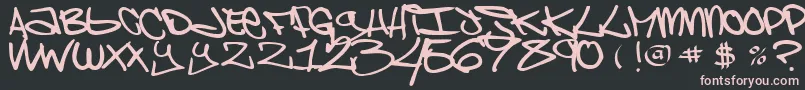 ChaoskidsBrooklynKid Font – Pink Fonts on Black Background