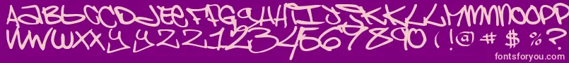 ChaoskidsBrooklynKid Font – Pink Fonts on Purple Background