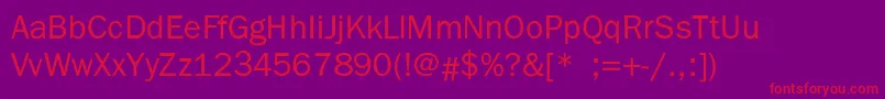 Franklingothlte Font – Red Fonts on Purple Background