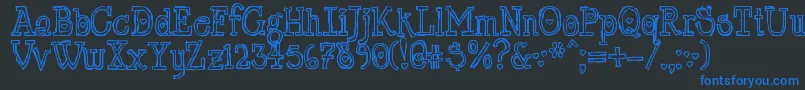 LtChickenhawk Font – Blue Fonts on Black Background