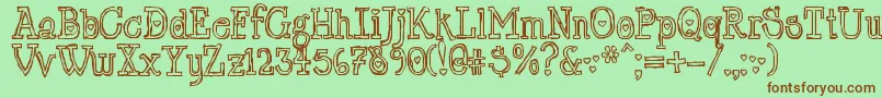 LtChickenhawk Font – Brown Fonts on Green Background