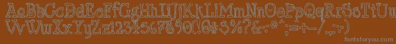 LtChickenhawk Font – Gray Fonts on Brown Background