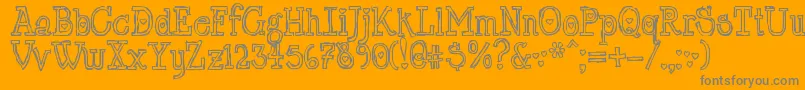LtChickenhawk Font – Gray Fonts on Orange Background