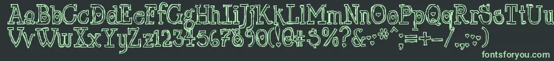 LtChickenhawk Font – Green Fonts on Black Background