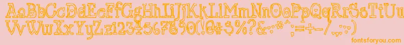 LtChickenhawk Font – Orange Fonts on Pink Background