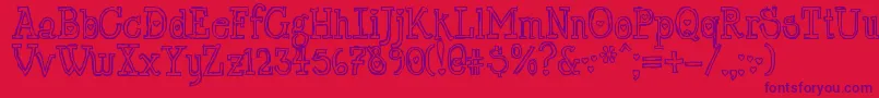 LtChickenhawk Font – Purple Fonts on Red Background