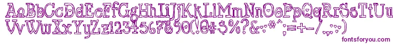 LtChickenhawk Font – Purple Fonts on White Background