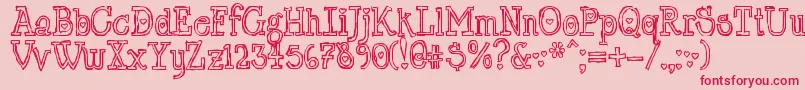 LtChickenhawk Font – Red Fonts on Pink Background