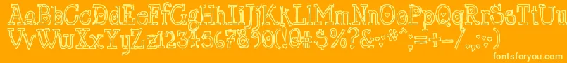 LtChickenhawk Font – Yellow Fonts on Orange Background