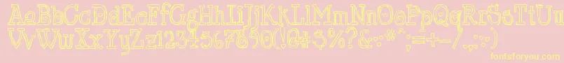 LtChickenhawk Font – Yellow Fonts on Pink Background