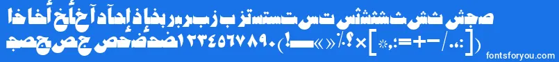 AymShatySUNorm Font – White Fonts on Blue Background