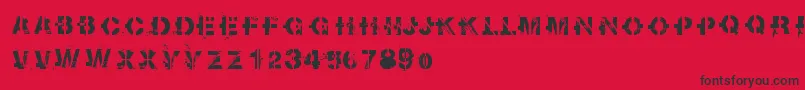 Sootbreak Font – Black Fonts on Red Background