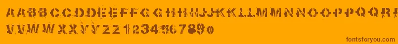 Sootbreak Font – Brown Fonts on Orange Background