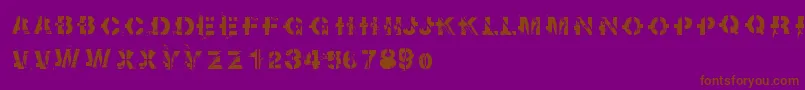 Sootbreak Font – Brown Fonts on Purple Background