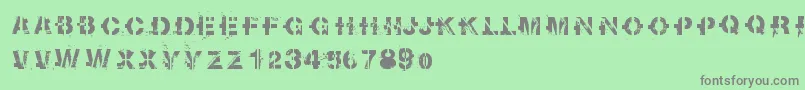 Sootbreak Font – Gray Fonts on Green Background